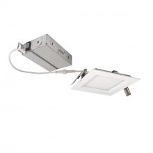  NEFLINTW-S4MPW - 4" E-Series FLIN Square LED Downlight Selectable 5CCT, Matte Powder White Finish, 120V Triac/ELV