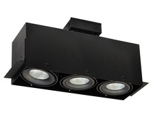  NMRTLG-13D6L1940SB - LED Trimless 3-Head MLS Housing, 30W / 2100lm per Head, 4000K, 16-Degrees Spot, Black, 120-277V