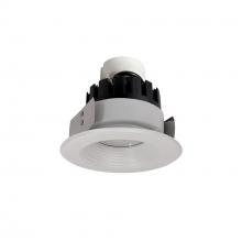  NRMC3-42L130FWW - 4" Marquise III Retrofit, White Baffle/White Flange, 120-277V; 0-10V Dimming, 1300lm / 12W,