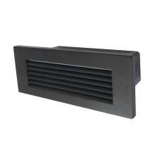  NSW-841/32BZ - Brick Die-Cast LED Step Light w/ Horizontal Louver Face Plate, 118lm / 4.6W, 3000K, Bronze Finish