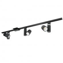  NTLE-845930B - 4-ft Track Pack with (3) Aiden 1150lm LED Track Heads, 3000K, Black Finish