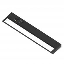 Nora NUDA-16TWB/USB - 16" 120V Adjustable LEDUR Under Cabinet with Selectable CCT & USB Ports, Black Finish