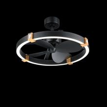 Schonbek Beyond BFR45428-BK/BN - Atomic 29in LED 120V Smart Fandelier in Black and Brushed Nickel with Optic Crystal