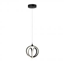  AC6730BK - Rose 1 Light LED Pendant Black