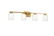  AC7394BR - Saville Collection 4-Light Bathroom Vanity Fixture Brass