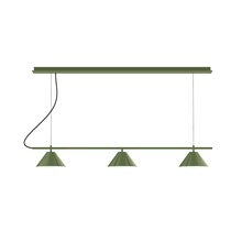 Montclair Light Works CHD421-22-C21 - 3-Light Linear Axis Chandelier