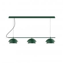  CHE431-48-C21-L12 - 2-Light Linear Axis LED Chandelier with White SJT Cord, Sea Green