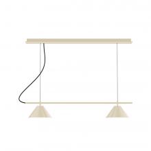  CHBX445-16-L12 - 2-Light Linear Axis LED Chandelier, Cream