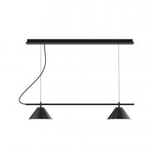  CHBX445-41-L12 - 2-Light Linear Axis LED Chandelier, Black