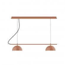  CHDX445-19-L12 - 3-Light Linear Axis LED Chandelier, Terracotta