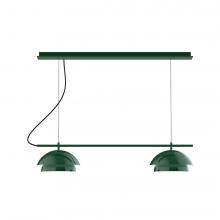  CHEX445-42-L12 - 2-Light Linear Axis LED Chandelier, Forest Green