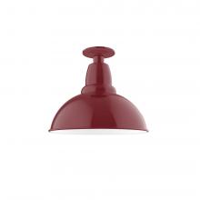 Montclair Light Works FMB106-55-L12 - 12" Cafe LED Flush Mount Light in Barn Red