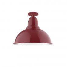  FMB107-55 - 14" Cafe Flush Mount Light in Barn Red