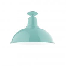  FMB108-48-W16-L13 - 16" Cafe LED Flush Mount Light with wire grill in Sea Green