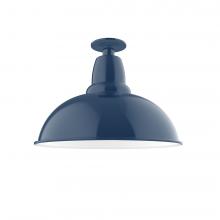  FMB108-50-W16-L13 - 16" Cafe LED Flush Mount Light with wire grill in Navy