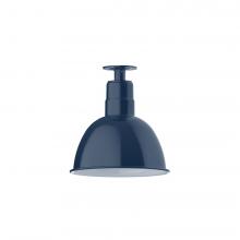 Montclair Light Works FMB116-50-L12 - 12" Deep Bowl shade, LED Flush Mount ceiling light, Navy