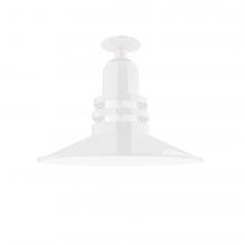  FMB149-44-G07 - Atomic 16" Flush Mount Light with Frosted Glass in White