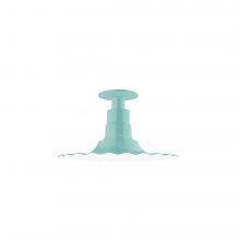  FMB158-48 - 12" Radial shade, Flush Mount Light ceiling light, Sea Green