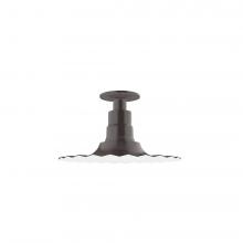  FMB158-51 - 12" Radial shade, Flush Mount Light ceiling light, Architectural Bronze