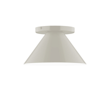 Montclair Light Works FMD421-38 - 8" Pinnacle Flush Mount, Silk Gray