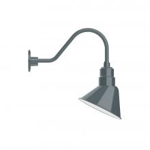  GNA102-40-S01-L12 - 10" Angle shade LED Gooseneck Wall Mount with swivel, Slate Gray