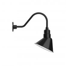  GNA102-41-S01-L12 - 10" Angle shade LED Gooseneck Wall Mount with swivel, Black