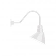  GNA102-44-S01-L12 - 10" Angle shade LED Gooseneck Wall Mount with swivel, White