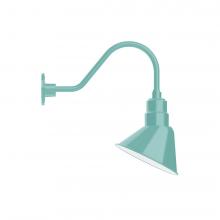  GNA102-48-S01-L12 - 10" Angle shade LED Gooseneck Wall Mount with swivel, Sea Green