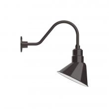  GNA102-51-L12 - 10" Angle shade LED Gooseneck Wall Mount, Architectural Bronze