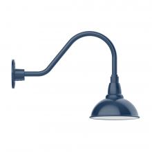 Montclair Light Works GNA105-50-L10 - 8" Cafe shade, LED Gooseneck Wall Mount, Navy