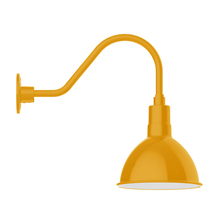 Montclair Light Works GNA115-21 - 10" Deep Bowl shade, gooseneck wall mount, Bright Yellow