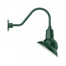 Montclair Light Works GNA120-42-S01-L12 - 10" Emblem shade LED Gooseneck Wall Mount with swivel, Forest Green