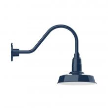 Montclair Light Works GNA181-50-L12 - 10" Warehouse shade, LED Gooseneck Wall Mount, Navy