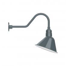  GNB103-40-S03-L12 - 12" Angle shade LED Gooseneck Wall Mount with swivel, Slate Gray