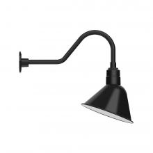  GNB103-41-S03-L12 - 12" Angle shade LED Gooseneck Wall Mount with swivel, Black