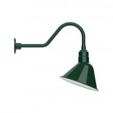  GNB103-42-S03-L12 - 12" Angle shade LED Gooseneck Wall Mount with swivel, Forest Green