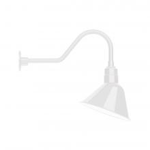  GNB103-44-S03-L12 - 12" Angle shade LED Gooseneck Wall Mount with swivel, White