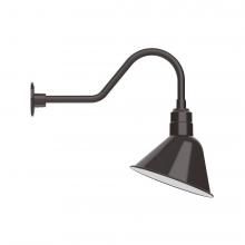  GNB103-51-L12 - 12" Angle shade LED Gooseneck Wall Mount, Architectural Bronze