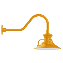 Montclair Light Works GNB142-21 - 12" Homestead shade, gooseneck wall mount, Bright Yellow