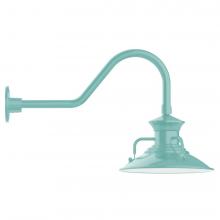 Montclair Light Works GNB142-48-L12 - 12" Homestead shade, LED Gooseneck Wall Mount, Sea Green