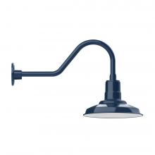 Montclair Light Works GNB182-50-L12 - 12" Warehouse shade, LED Gooseneck Wall Mount, Navy