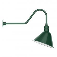  GNC104-42-B01-L13 - 14" Angle shade LED Gooseneck Wall Mount, decorative canopy cover, Forest Green