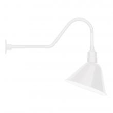  GNC104-44-B01-L13 - 14" Angle shade LED Gooseneck Wall Mount, decorative canopy cover, White