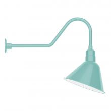  GNC104-48-B01-L13 - 14" Angle shade LED Gooseneck Wall Mount, decorative canopy cover, Sea Green