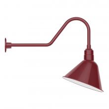  GNC104-55-B01-L13 - 14" Angle shade LED Gooseneck Wall Mount, decorative canopy cover, Barn Red