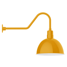 Montclair Light Works GNC117-21 - 16" Deep Bowl shade, gooseneck wall mount, Bright Yellow