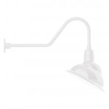 Montclair Light Works GNC122-44-L13 - 14" Emblem shade LED Gooseneck Wall Mount, White