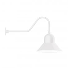 Montclair Light Works GNC125-44-L13 - 16" Prima shade, LED Gooseneck Wall Mount, White