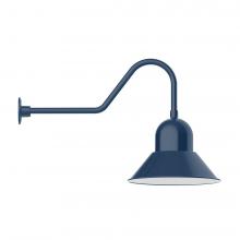 Montclair Light Works GNC125-50-L13 - 16" Prima shade, LED Gooseneck Wall Mount, Navy