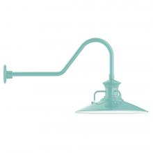 Montclair Light Works GNC143-48-L13 - 18" Homestead shade, LED Gooseneck Wall Mount, Sea Green